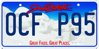 SD license plate 0CFP95