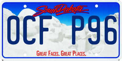 SD license plate 0CFP96