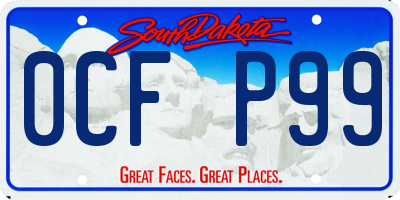 SD license plate 0CFP99