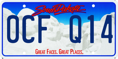 SD license plate 0CFQ14