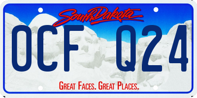 SD license plate 0CFQ24