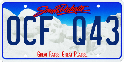 SD license plate 0CFQ43