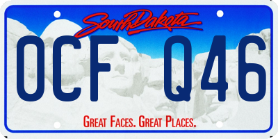 SD license plate 0CFQ46