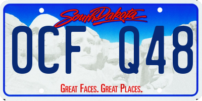 SD license plate 0CFQ48