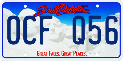SD license plate 0CFQ56