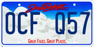 SD license plate 0CFQ57