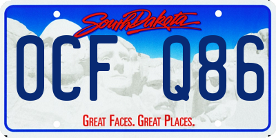 SD license plate 0CFQ86