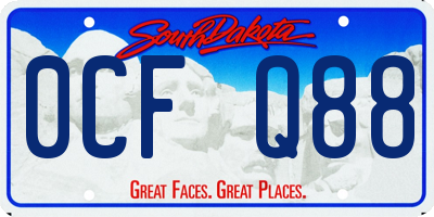 SD license plate 0CFQ88