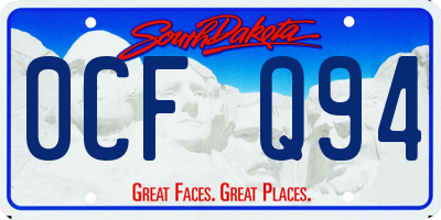 SD license plate 0CFQ94
