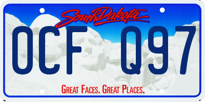SD license plate 0CFQ97