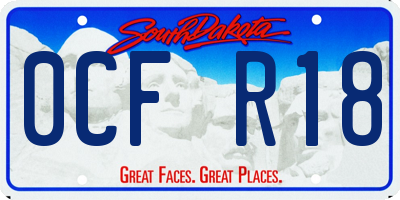 SD license plate 0CFR18