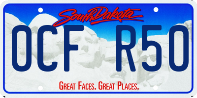SD license plate 0CFR50