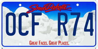 SD license plate 0CFR74