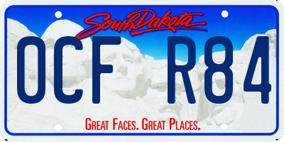 SD license plate 0CFR84