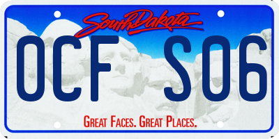 SD license plate 0CFS06
