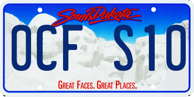 SD license plate 0CFS10