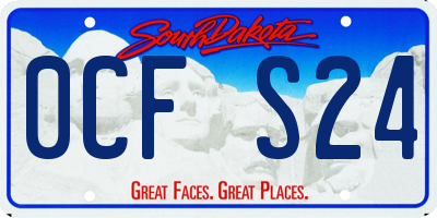 SD license plate 0CFS24