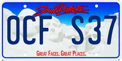 SD license plate 0CFS37