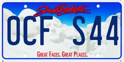 SD license plate 0CFS44