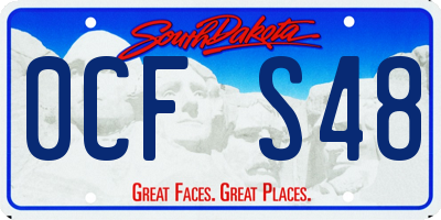 SD license plate 0CFS48