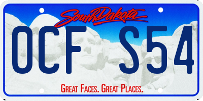 SD license plate 0CFS54