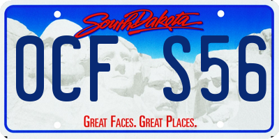 SD license plate 0CFS56