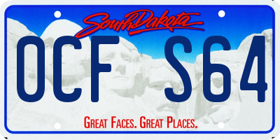 SD license plate 0CFS64