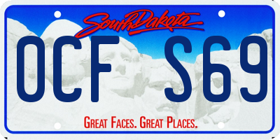 SD license plate 0CFS69