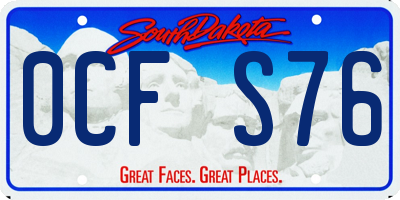 SD license plate 0CFS76