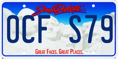 SD license plate 0CFS79