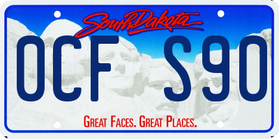 SD license plate 0CFS90