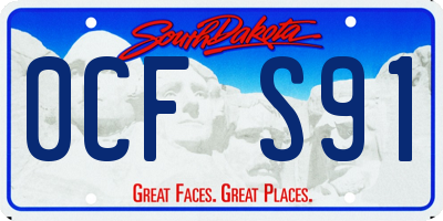 SD license plate 0CFS91