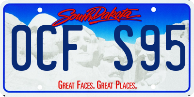 SD license plate 0CFS95