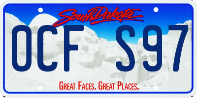 SD license plate 0CFS97