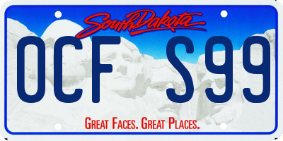 SD license plate 0CFS99