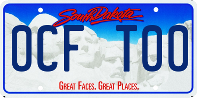 SD license plate 0CFT00
