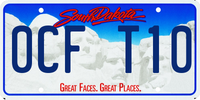 SD license plate 0CFT10