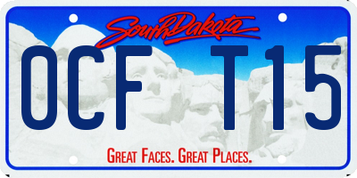 SD license plate 0CFT15