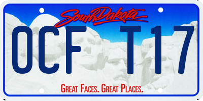 SD license plate 0CFT17