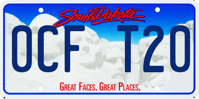 SD license plate 0CFT20