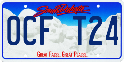 SD license plate 0CFT24