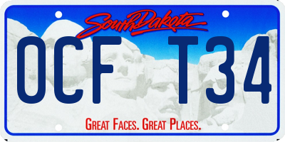 SD license plate 0CFT34