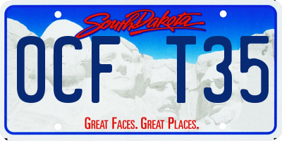SD license plate 0CFT35