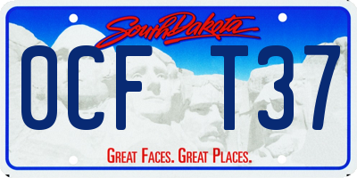 SD license plate 0CFT37