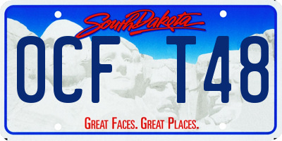 SD license plate 0CFT48