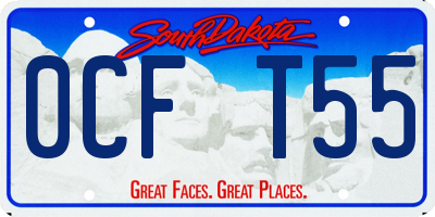 SD license plate 0CFT55