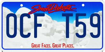 SD license plate 0CFT59