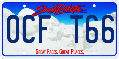 SD license plate 0CFT66