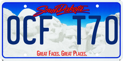 SD license plate 0CFT70
