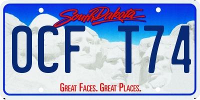 SD license plate 0CFT74
